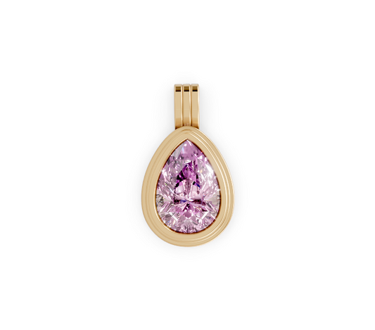 Kunzite Pear Charm