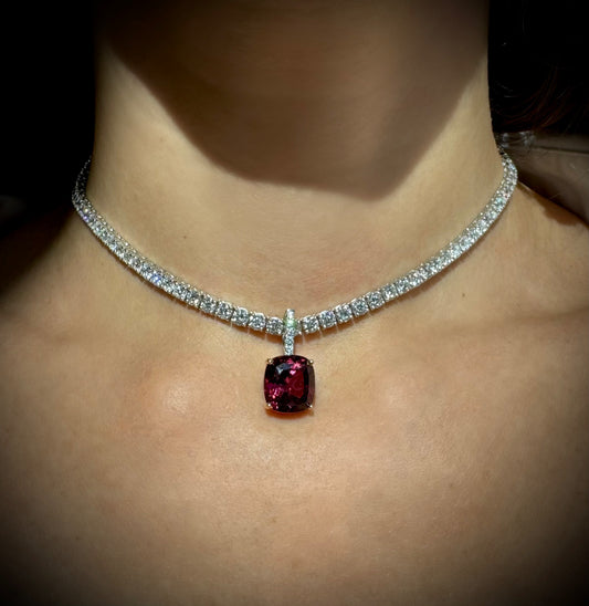 Rhodolite Garnet Pendant Charm