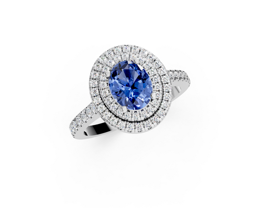 Oval sapphire ring