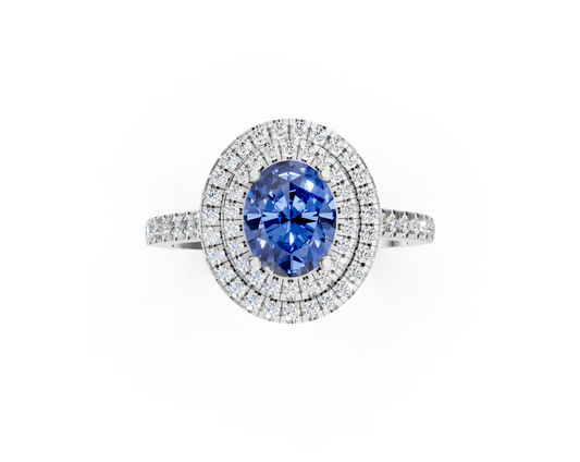 Oval sapphire ring