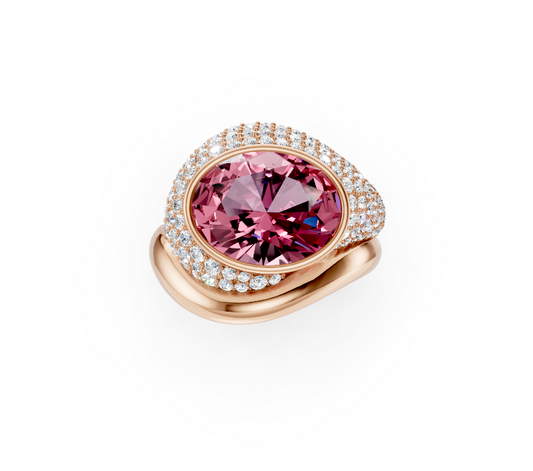 Vortice Ring in Pink Tourmaline