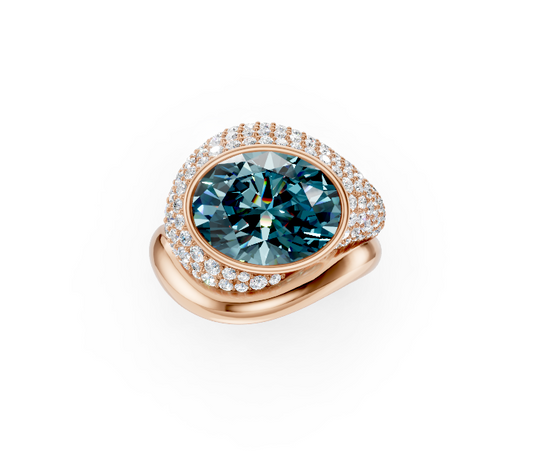 Vortice Ring in London Blue Topaz