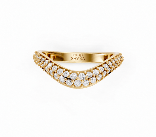 Onda Diamond Pavé Ring