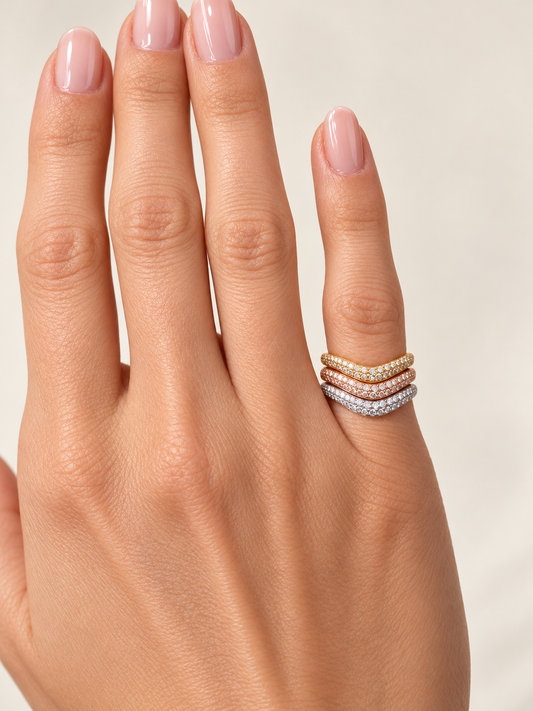 Onda Diamond Pavé Ring