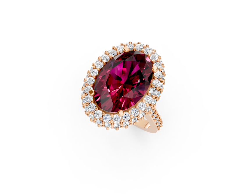Rhodolite Garnet Ring