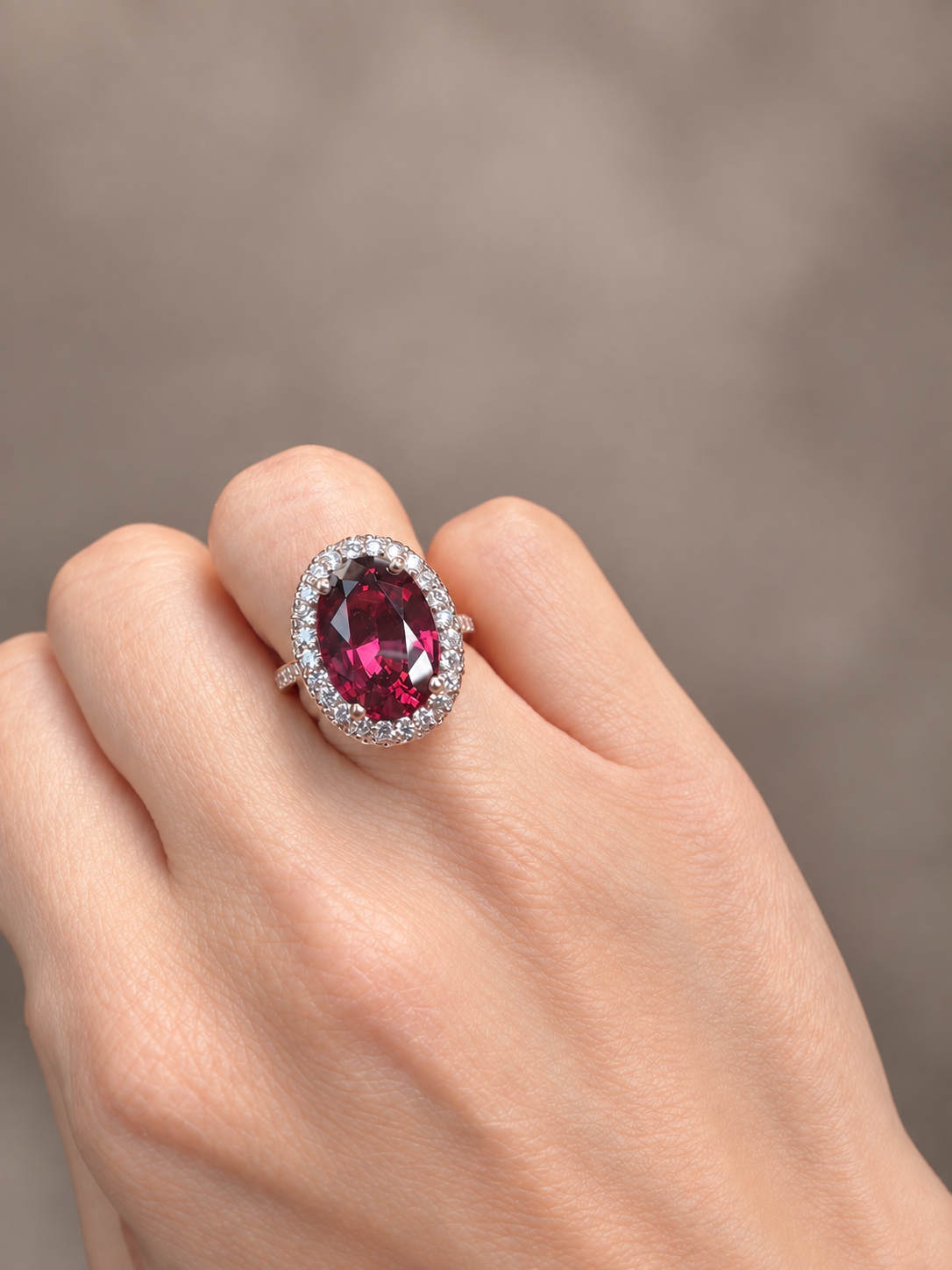 Rhodolite Garnet Ring