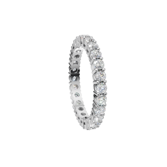 Diamond ring on a white background
