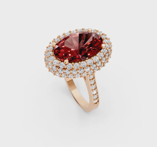 Rhodolite Garnet Ring