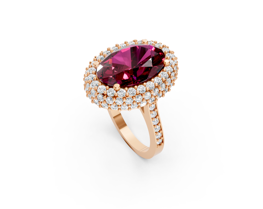 Rhodolite Garnet Ring